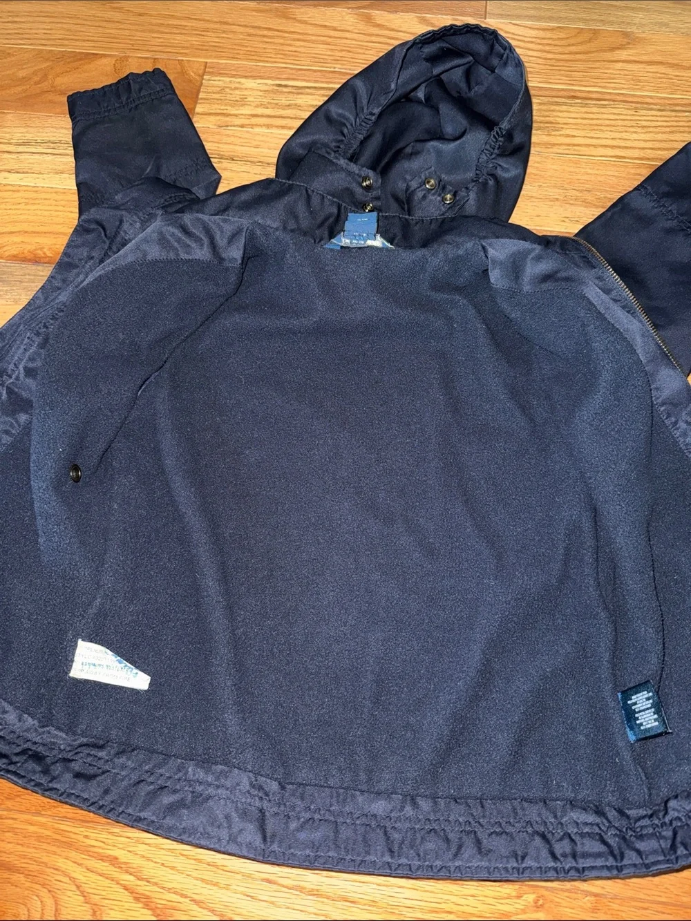 Polo by Ralph Lauren Navy Hooded Kids Raincoat with Red Pony
